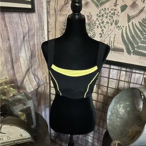 EUC BCG Black and Neon Yellow Sports Bra Size L